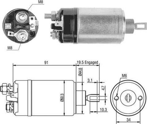 Magneti Marelli 940113050464 - Solenoid açarı, başlanğıc furqanavto.az