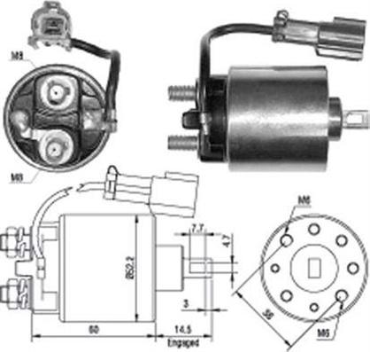 Magneti Marelli 940113050400 - Solenoid açarı, başlanğıc furqanavto.az