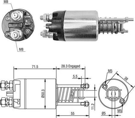 Magneti Marelli 940113050474 - Solenoid açarı, başlanğıc furqanavto.az