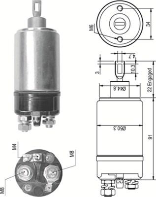 Magneti Marelli 940113050536 - Solenoid açarı, başlanğıc furqanavto.az