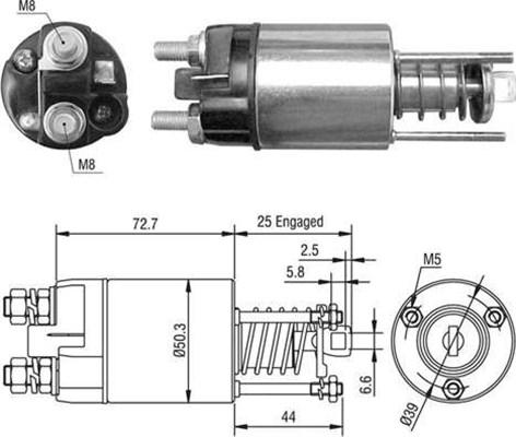 Magneti Marelli 940113050528 - Solenoid açarı, başlanğıc furqanavto.az