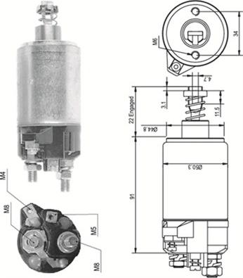 Magneti Marelli 940113050091 - Solenoid açarı, başlanğıc furqanavto.az