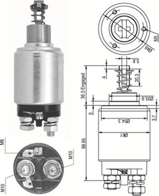 Magneti Marelli 940113050110 - Solenoid açarı, başlanğıc furqanavto.az