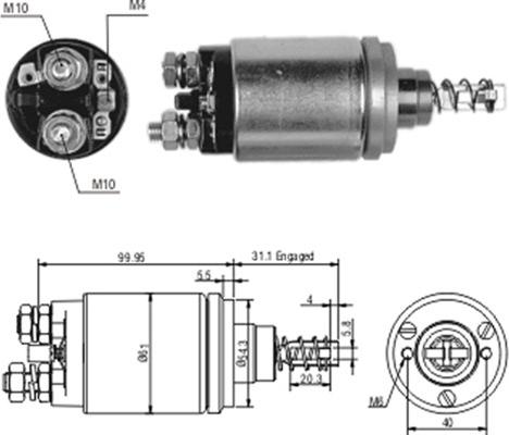 Magneti Marelli 940113050183 - Solenoid açarı, başlanğıc furqanavto.az