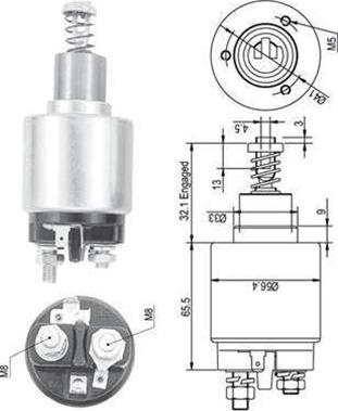 Magneti Marelli 940113050129 - Solenoid açarı, başlanğıc furqanavto.az