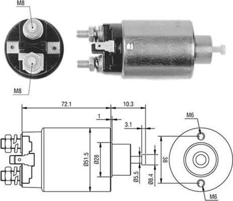 Magneti Marelli 940113050397 - Solenoid açarı, başlanğıc furqanavto.az