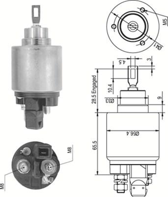 Magneti Marelli 940113050343 - Solenoid açarı, başlanğıc furqanavto.az