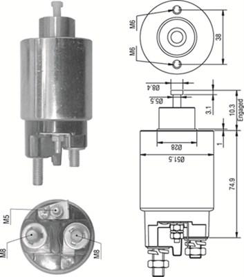 Magneti Marelli 940113050354 - Solenoid açarı, başlanğıc furqanavto.az