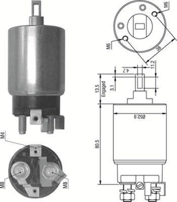 Magneti Marelli 940113050351 - Solenoid açarı, başlanğıc furqanavto.az