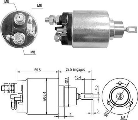 Magneti Marelli 940113050365 - Solenoid açarı, başlanğıc furqanavto.az