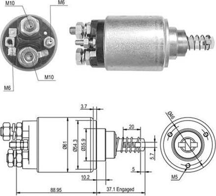 Magneti Marelli 940113050389 - Solenoid açarı, başlanğıc furqanavto.az