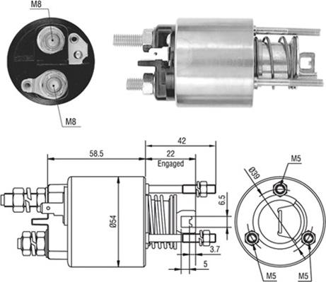 Magneti Marelli 940113050384 - Solenoid açarı, başlanğıc furqanavto.az