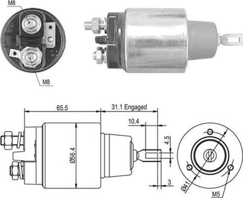 Magneti Marelli 940113050380 - Solenoid açarı, başlanğıc furqanavto.az