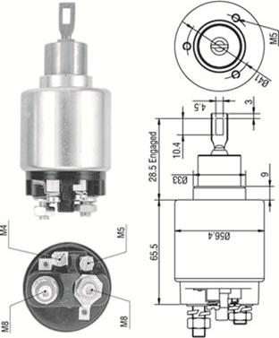 Magneti Marelli 940113050323 - Solenoid açarı, başlanğıc furqanavto.az