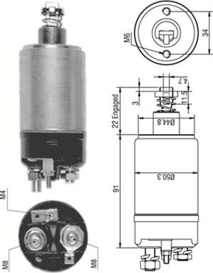 Magneti Marelli 940113050249 - Solenoid açarı, başlanğıc furqanavto.az