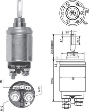 Magneti Marelli 940113050259 - Solenoid açarı, başlanğıc furqanavto.az