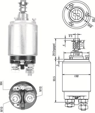 Magneti Marelli 940113050258 - Solenoid açarı, başlanğıc furqanavto.az