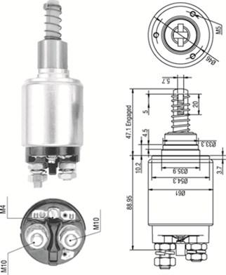 Magneti Marelli 940113050257 - Solenoid açarı, başlanğıc furqanavto.az