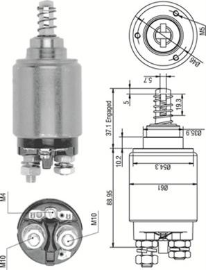 Magneti Marelli 940113050261 - Solenoid açarı, başlanğıc furqanavto.az