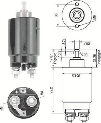 Magneti Marelli 940113050263 - Solenoid açarı, başlanğıc furqanavto.az