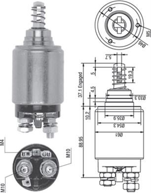 Magneti Marelli 940113050262 - Solenoid açarı, başlanğıc furqanavto.az