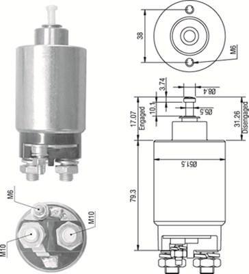 Magneti Marelli 940113050267 - Solenoid açarı, başlanğıc furqanavto.az