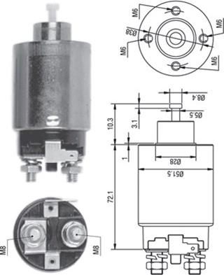 Magneti Marelli 940113050284 - Solenoid açarı, başlanğıc furqanavto.az