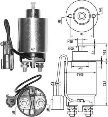 Magneti Marelli 940113050286 - Solenoid açarı, başlanğıc furqanavto.az