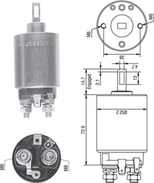 Magneti Marelli 940113050281 - Solenoid açarı, başlanğıc furqanavto.az