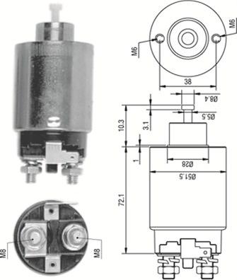 Magneti Marelli 940113050283 - Solenoid açarı, başlanğıc furqanavto.az