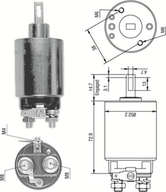 Magneti Marelli 940113050276 - Solenoid açarı, başlanğıc furqanavto.az