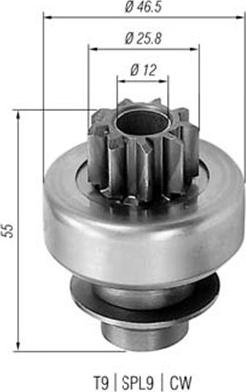 Magneti Marelli 940113020405 - Pinion, başlanğıc furqanavto.az