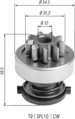 Magneti Marelli 940113020401 - Pinion, başlanğıc furqanavto.az