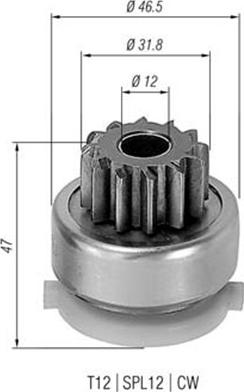 Magneti Marelli 940113020416 - Pinion, başlanğıc furqanavto.az