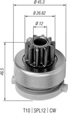 Magneti Marelli 940113020439 - Pinion, başlanğıc furqanavto.az