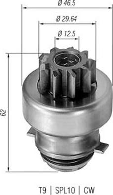 Magneti Marelli 940113020095 - Pinion, başlanğıc furqanavto.az