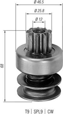 Magneti Marelli 940113020045 - Pinion, başlanğıc furqanavto.az