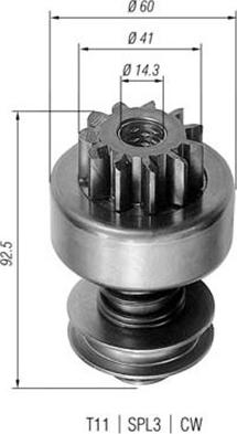 Magneti Marelli 940113020059 - Pinion, başlanğıc furqanavto.az