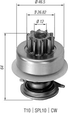 Magneti Marelli 940113020053 - Pinion, başlanğıc furqanavto.az