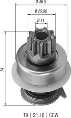 Magneti Marelli 940113020062 - Pinion, başlanğıc furqanavto.az