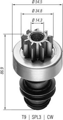 Magneti Marelli 940113020004 - Pinion, başlanğıc furqanavto.az