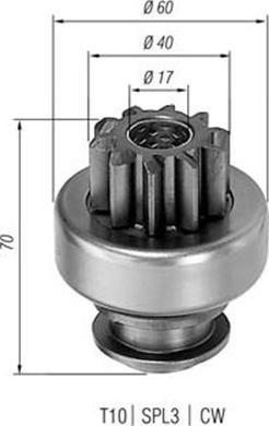 Magneti Marelli 940113020012 - Pinion, başlanğıc furqanavto.az