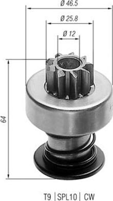 Magneti Marelli 940113020023 - Pinion, başlanğıc furqanavto.az