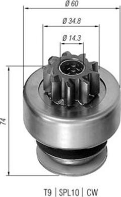 Magneti Marelli 940113020071 - Pinion, başlanğıc furqanavto.az