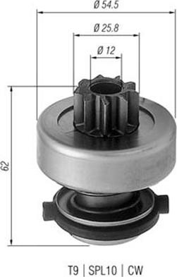 Magneti Marelli 940113020192 - Pinion, başlanğıc furqanavto.az