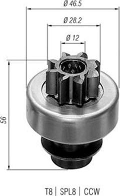 Magneti Marelli 940113020197 - Pinion, başlanğıc furqanavto.az