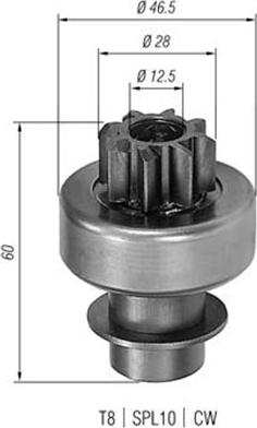 Magneti Marelli 940113020145 - Pinion, başlanğıc furqanavto.az