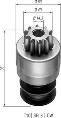 Magneti Marelli 940113020163 - Pinion, başlanğıc furqanavto.az