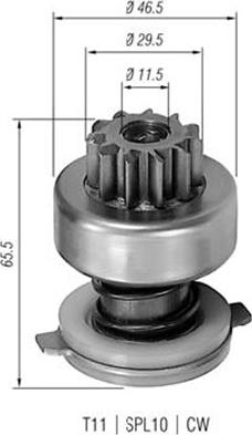 Magneti Marelli 940113020109 - Pinion, başlanğıc furqanavto.az