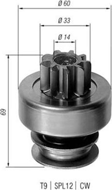 Magneti Marelli 940113020103 - Pinion, başlanğıc furqanavto.az